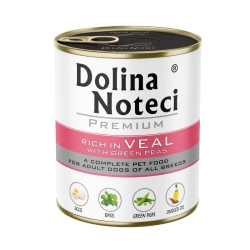 DOLINA NOTECI PREMIUM BOGATA W CIELĘCINĘ Z ZIELONYM GROSZKIEM 800 g